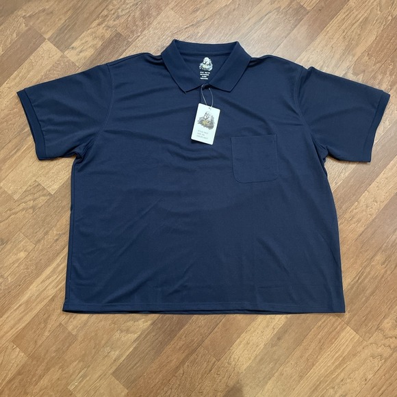 Rebel Ralf Other - Rebel Ralf Mens Navy Blue Short Sleeve Pique Polo Shirt 3XL NWT CA50382